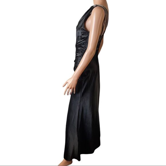 Cinderella Design Studded One Shoulder Black Long Gown MEDIUM - Picture 4 of 16